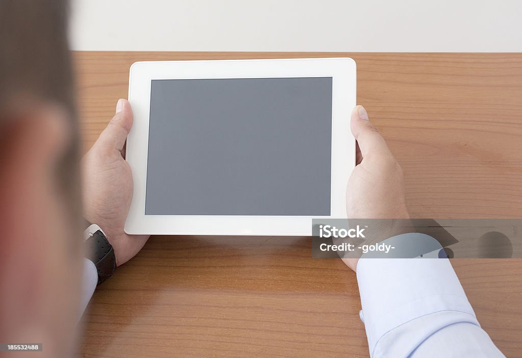 Con Digital Tablet - Foto stock royalty-free di Adulto