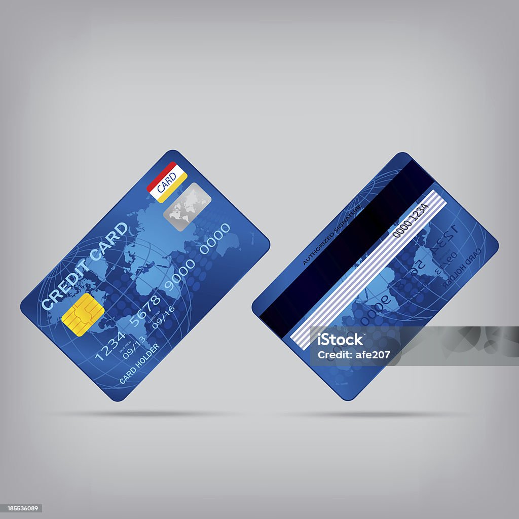 Beliebten blue premium erweiterte business-Kreditkarte isoliert vect - Lizenzfrei Bankgeschäft Stock-Illustration