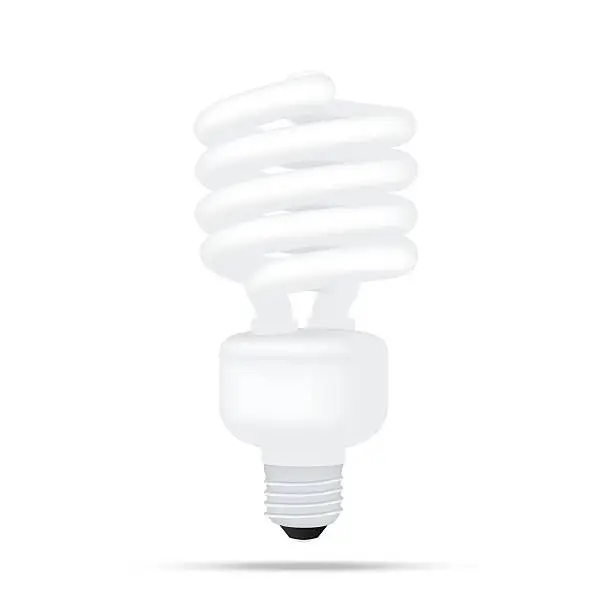 Photo of popular compact fluorescent lamps white energy saving light bulb