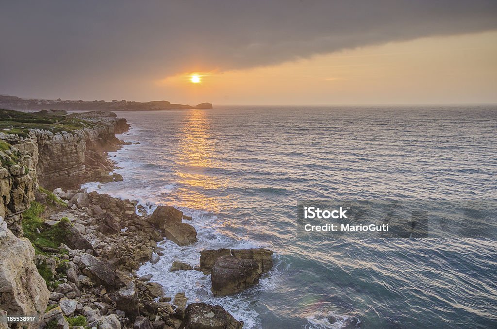 Sonnenuntergang am coastside - Lizenzfrei Ansicht aus erhöhter Perspektive Stock-Foto