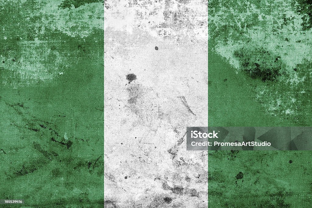 Grunge Bandiera della Nigeria - Foto stock royalty-free di Africa