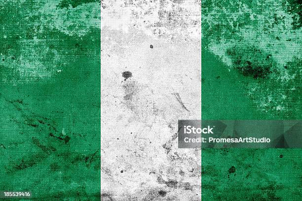 Grunge Bandiera Della Nigeria - Fotografie stock e altre immagini di Africa - Africa, Antico - Condizione, Antico - Vecchio stile