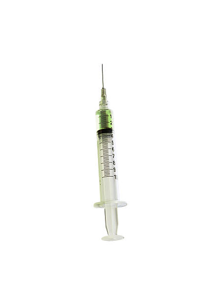 istock Glass syringe isolated on white 185539881
