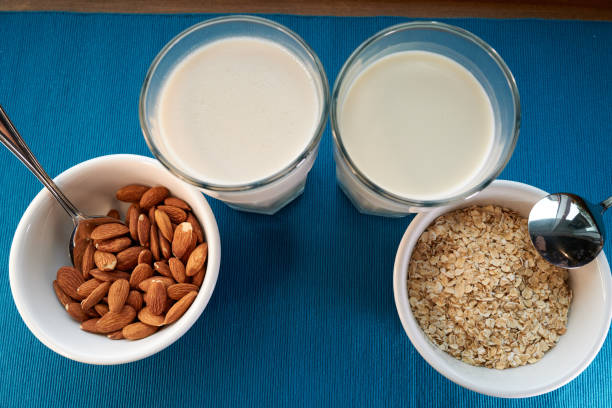 istock Oat Milk vs. Almond Milk 1855399681