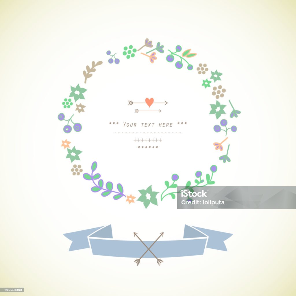 Une décoration florale - clipart vectoriel de A la mode libre de droits