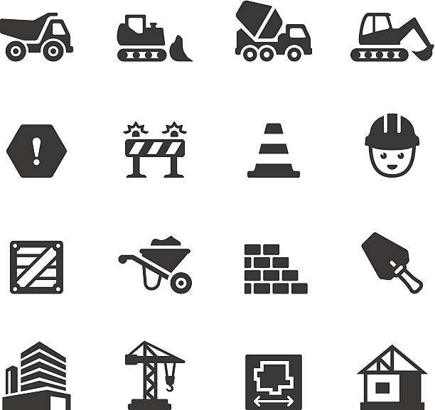 ilustrações, clipart, desenhos animados e ícones de soulico-construção - bulldozer