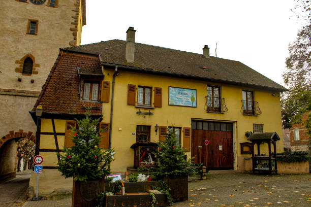 Image of some Christmas decoration in the village of Bergheim in December 2022