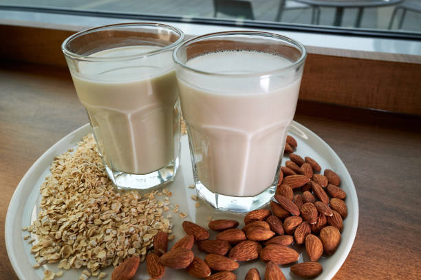 istock Oat Milk vs. Almond Milk 1855416180