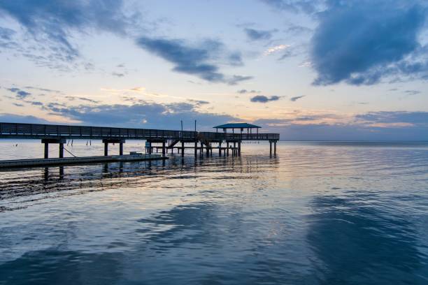 istock Mobile Bay pier at sunset in Daphne, Alabama 1855419386
