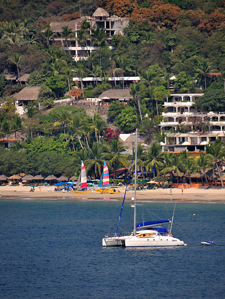 Catamaran In Zihuatanejo stock photo