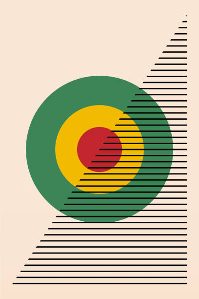 istock Abstract Bauhaus Poster. Flat Coloful Bauhaus Art Poster 1855458002