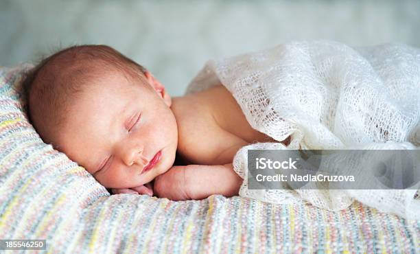 Little Newborn Baby Boy 14 Days Sleeps Stock Photo - Download Image Now - Baby - Human Age, Child, Childhood