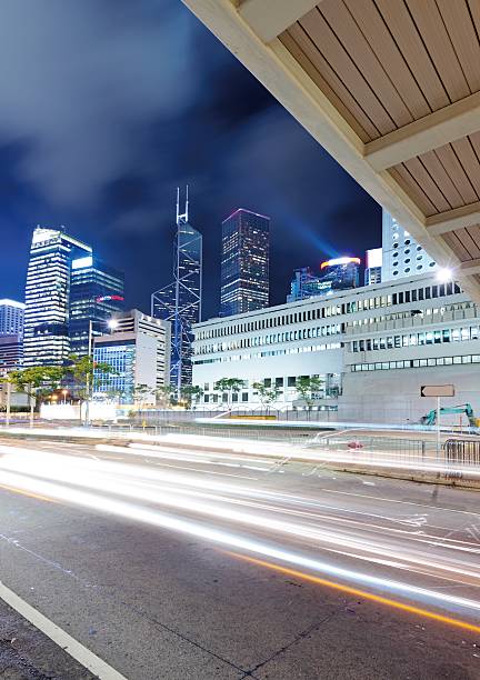 istock traffic in Hong Kong at night 185548686