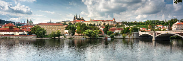 istock Prague Castle panorama over the Vltava River, Czech Republic 1855490259