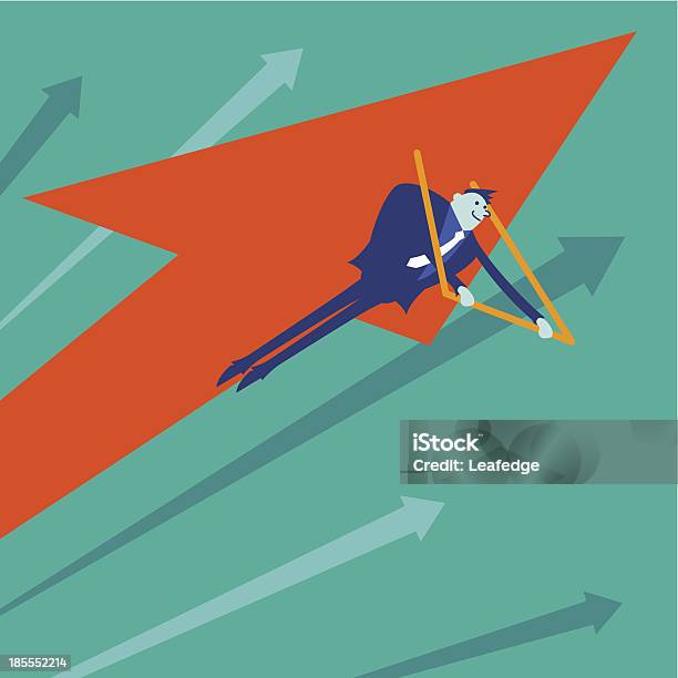 Koncepcja Biznesowa Latać - Stockowe grafiki wektorowe i więcej obrazów Lotnia - Lotnia, Biznes, Biznesmen