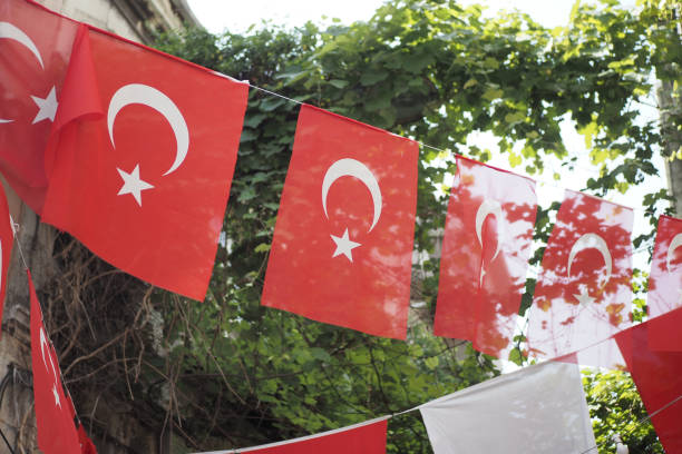 istock Low Angle View Of Turkish Flag Against Sky. 1855535193