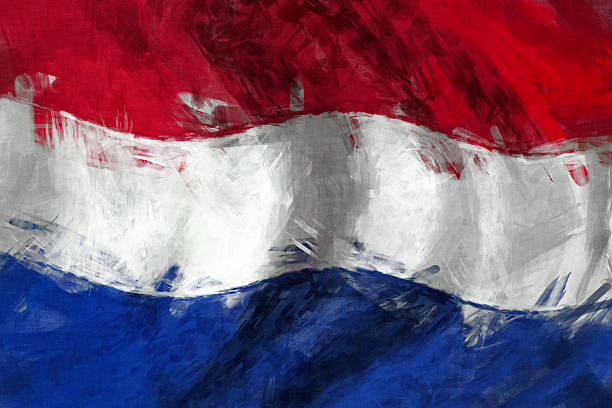 istock Netherlands flag abstract painting background 185554878