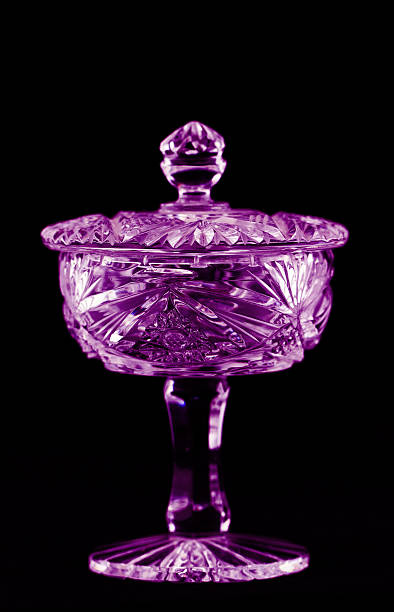 istock Antique bright crystal holder with lid 185555211