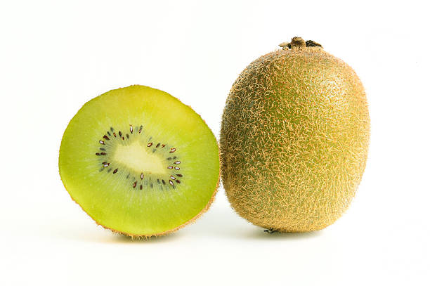 Kiwi fruit isolated on white background cutout stock photo