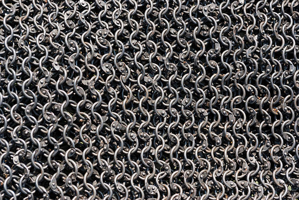 istock Traditional handmade celtic iron chain armour 185557858
