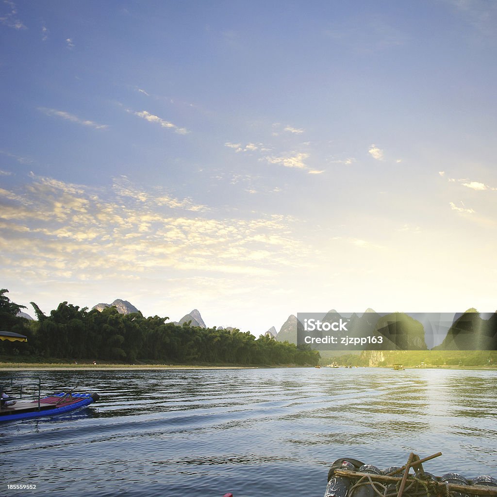 Chine Guilin rafting - Photo de Aube libre de droits