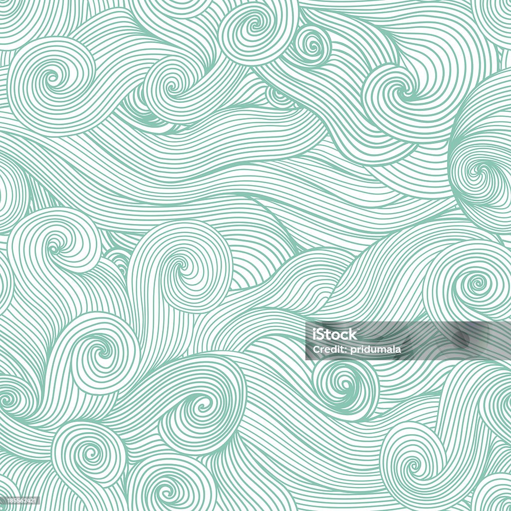 Nahtlose abstrakt hand gezeichnete wave - Lizenzfrei Abstrakt Vektorgrafik