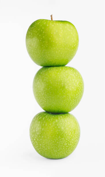 istock Fresh green apple isolated on white background 1855629182