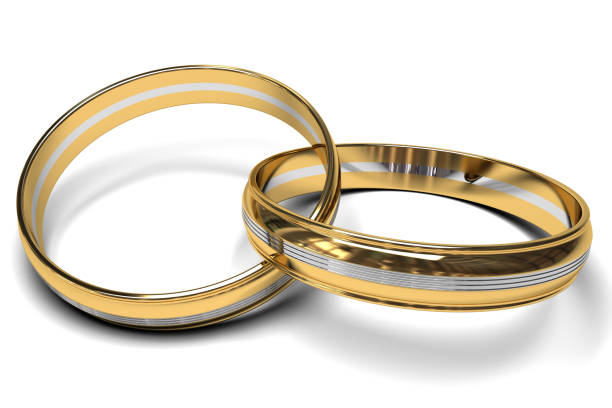 Wedding rings stock photo