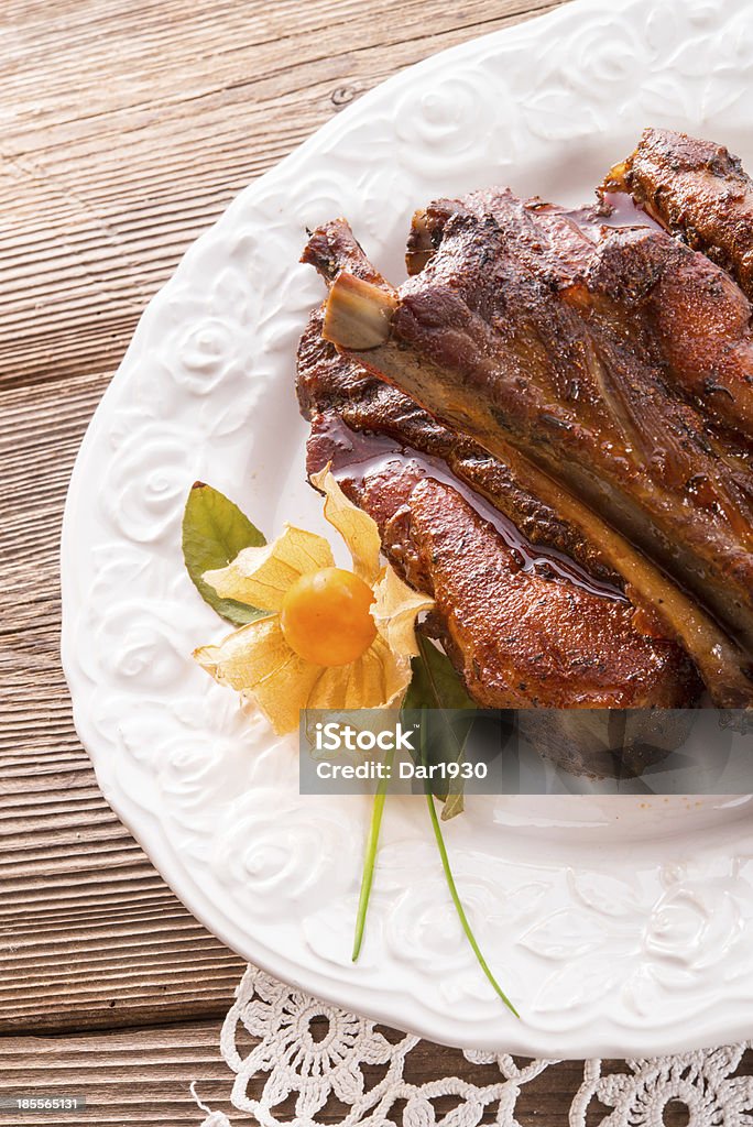 Costillas a la parrilla - Foto de stock de Al horno libre de derechos