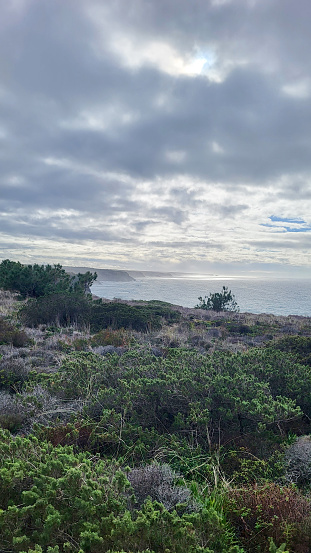 Praia De Odeceixe Mar Beach, Atlantic Ocean, Hiking Rota Vicentina the Fisherman's Trail. Coastline to Wild and Rugged Beaches Narrow Cliff Side Paths