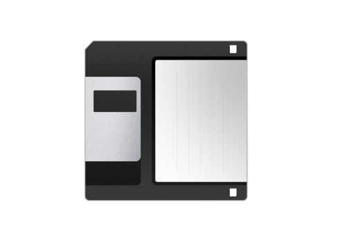 3.5 floppy disk isolated on white background