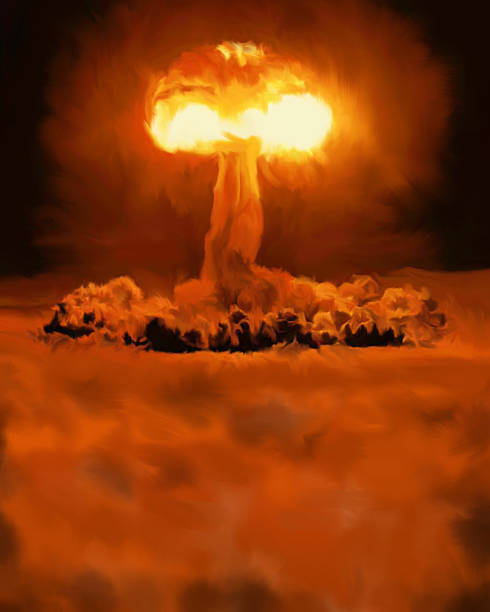 atomic bomb - mushroom cloud stock-fotos und bilder