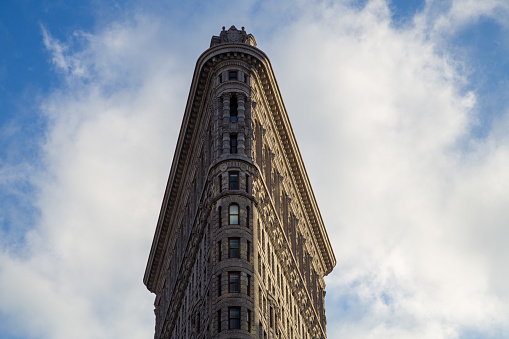 New York, United States of America - November 19, 2016: Exterior view of the famous Flatiron building