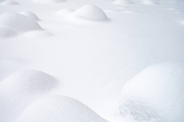 istock Snowy landscape with rounded hills, smooth texture and untouched snow. Concept for design and background on a winter theme. 1855725784