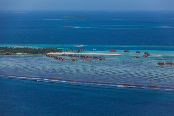 istock Aerial view of Maldives small islands 1855732065