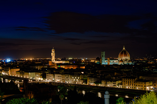 Photo of Florence with Palazzo Vecchio and Santa Maria del Fiore, Florence, Italy, Europe