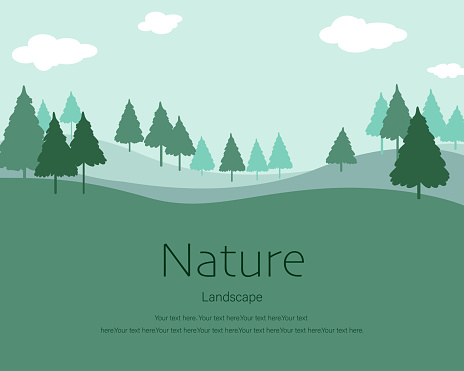 Graphic design of a outdoor nature landscape in nature.