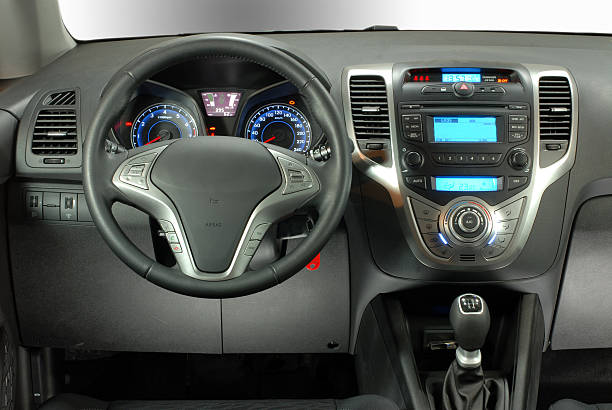 istock The driver control panels in the interior of a modern car 185577988