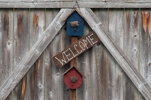"Welcome"  Sign stock photo