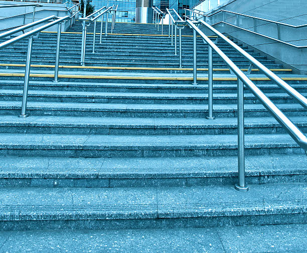 istock modern staircase near office center 185580597