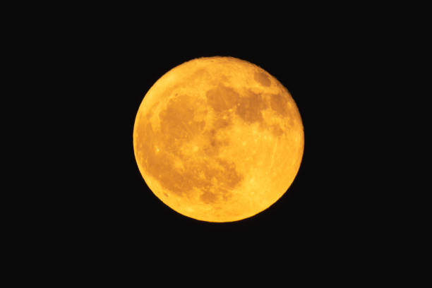 istock Super strawberry moon, reddish full moon on a summer night. 1855823806