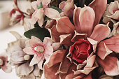 Pastel tone fake flower background