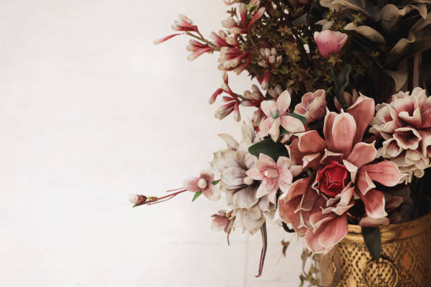 istock Pastel tone fake flower background 1855836728
