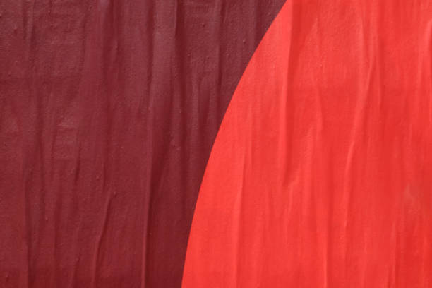 Blank red crumpled and creased paper poster texture background