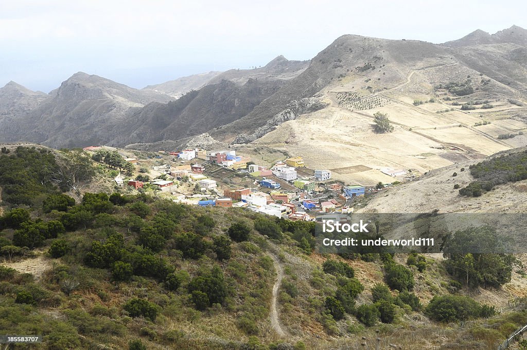 Small Ancient Village One Very Small Ancient Village in Canary Island Spain Architecture Stock Photo