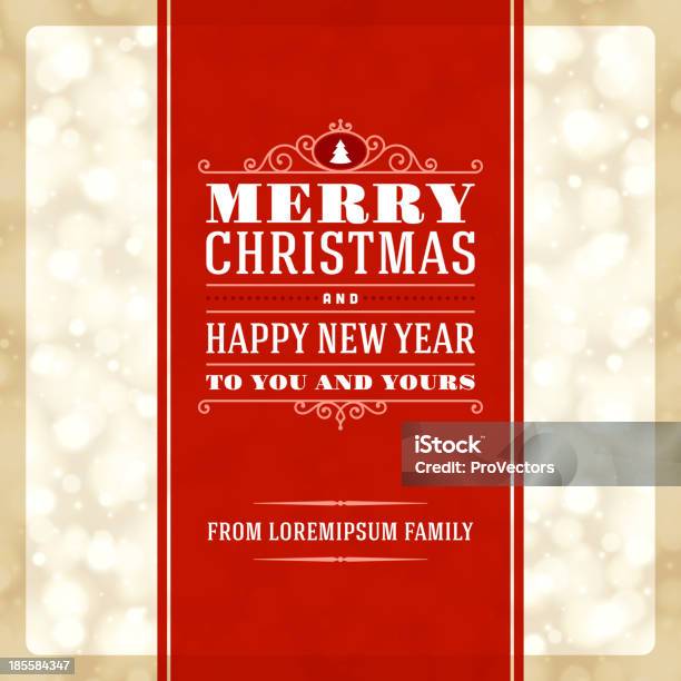 Merry Christmas Invitation Card Ornament Decoration Background Stock Illustration - Download Image Now