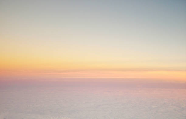 istock evening sky and clouds background.in-flight photography. 1855850414
