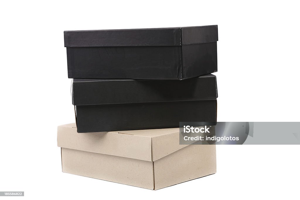 Três caixas. - Royalty-free Contentor de Carga Foto de stock