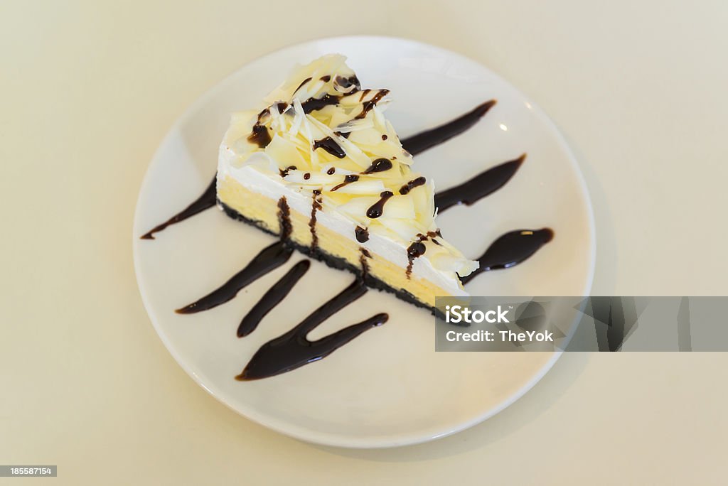 cheesecake with white chocolate Baked Stock Photo