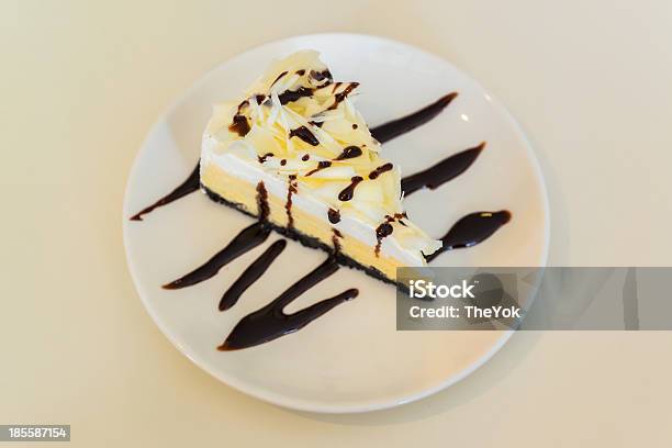 Cheesecake With White Chocolate Stock Photo - Download Image Now - Baked, Baked Pastry Item, Bakery